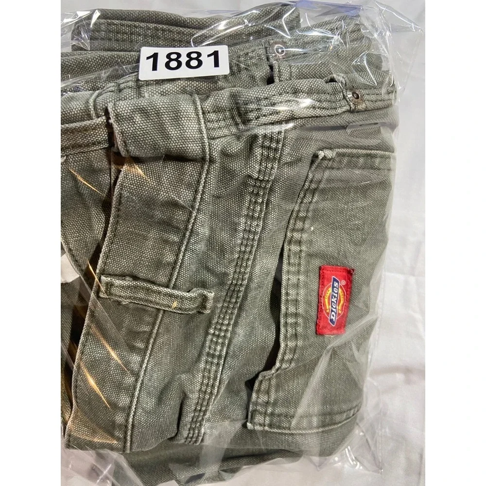 Dickies Men's Carpenter Work Pants 32x30 Relaxed Fit Grey Canvas 100% Cotton
